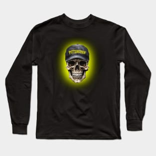 Pittsburgh Horror Skull Long Sleeve T-Shirt